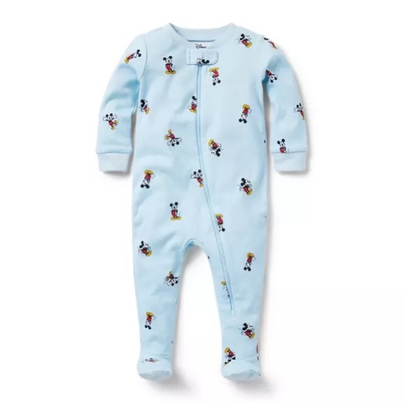 Janie and Jack Other - JANIE and JACK X Disney BABY GOOD NIGHT FOOTED PAJAMAS MICKEY MOUSE